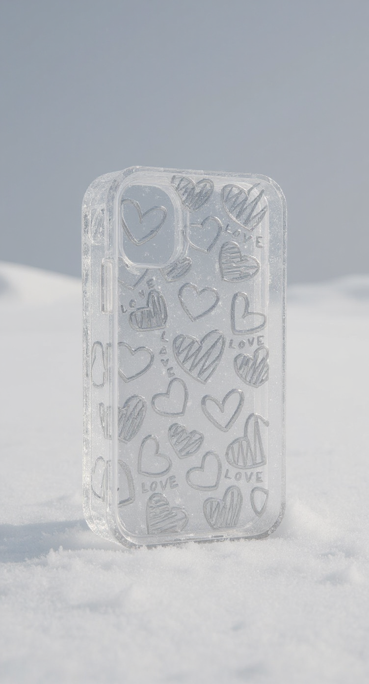 Clear Hearts Love Case
