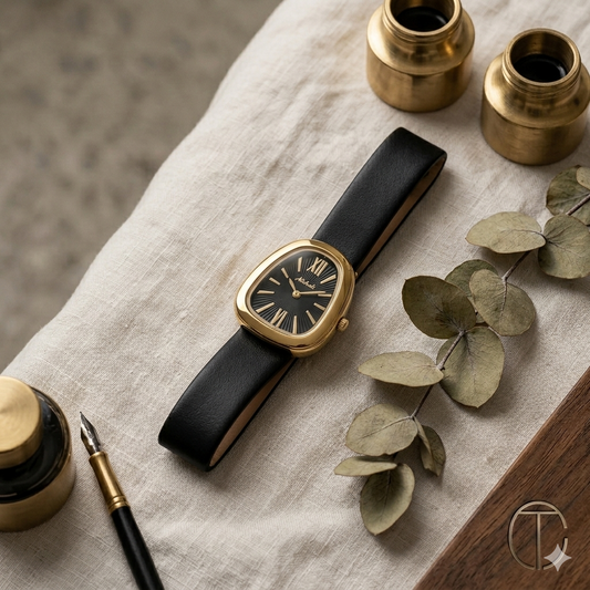 OT Oval Roman Numeral Watch | Classic Leather Timepiece