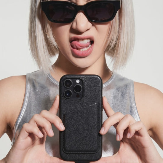 Black leather case