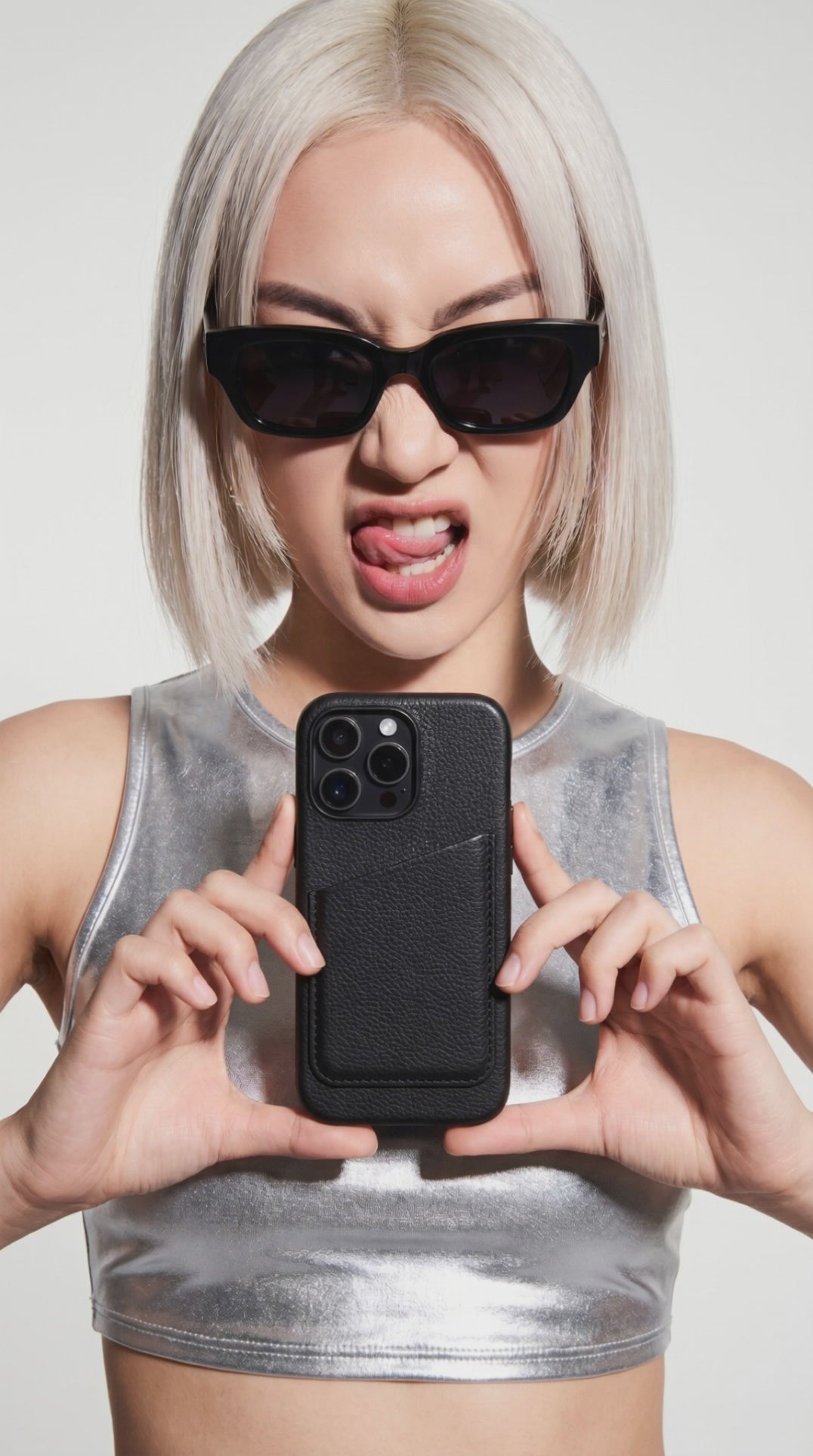 Black leather case